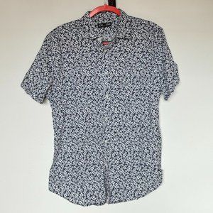 Mens Express Short Sleeve Button Down Floral Shirt - Lightly Worn